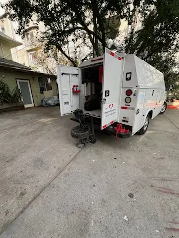 Magnet Plumbing service vehicle on-site for Slab Leak Repair in Brickell Hammock